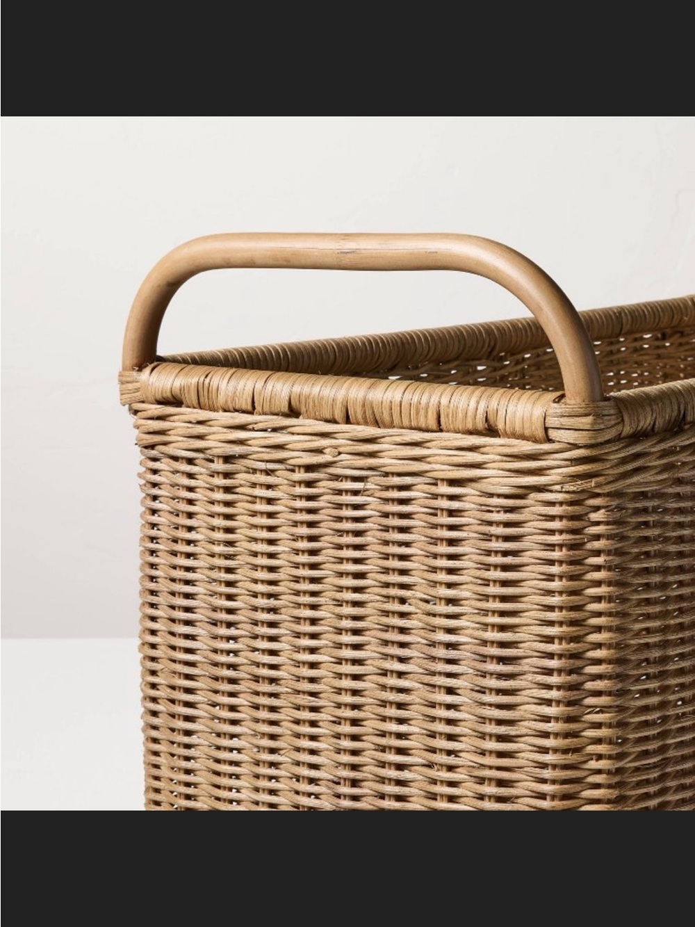 Large Rattan Storage Basket with Lid - Hearth & Hand™ with Magnolia - Picture 4 of 5